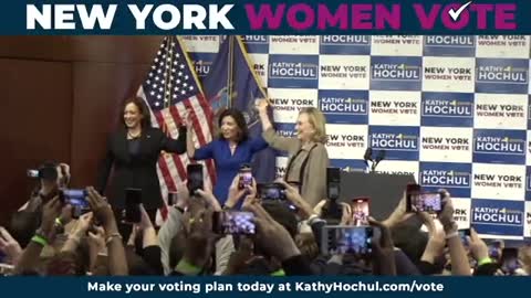 Governor Kathy Hochul joined by Kamala Harris and Hillary Clinton at New York rally