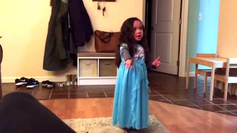 Little girl hilariously attempts to lip sync 'Let It Go'