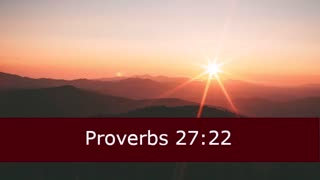 One Minute Proverbs 27 Devotional -- February 27, 2023