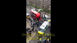 Chaos In "CAMBERWELL LONDON" Police Clash With "PROTESTERS"