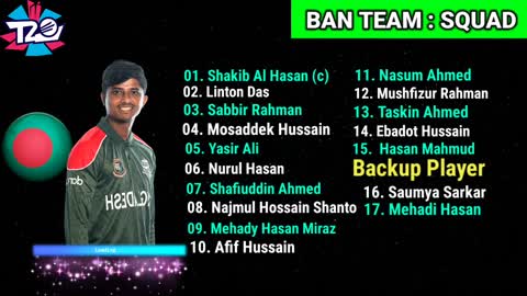 Icc T20 World Cup 2022 Bangladesh team final squad Bangladesh team squad for T20 World Cup2022