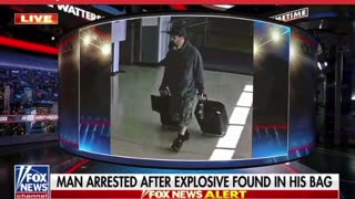 Man arrested after explosive found in his bag