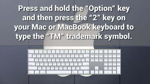 How To Type and Insert Trademark TM, Registered (R) and Copyright (C) Symbols on Mac OS