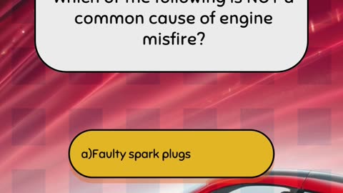 Part 3 Intermediate Car Engine Quiz Question