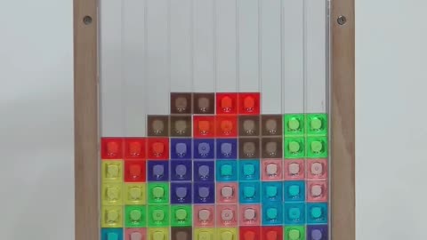 Satisfy Tetris Game Colored Puzzle Blocks