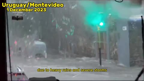 Footage of severe flood and storm in the capital Montevideo! Uruguay! inundaciones montevideo