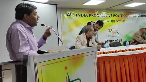 Ashutosh Pathak addressing All India Progressive Politics 13 Nov 2021