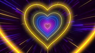 266. Heart Moving Background💙💜💛Love Heart