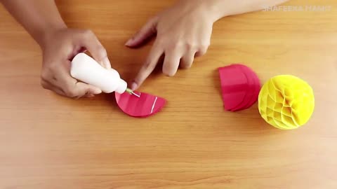 Paper Crafts: How to make a Paper Honeycomb Ball yourself