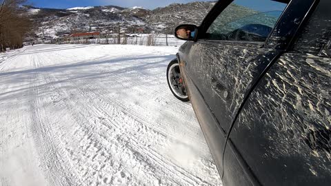 Drfting In Snow With Opel Corsa Swing 1997