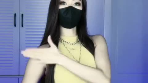 Sexy girl gesture dance and finger dance