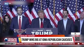Trump wins big at Iowa Republican caucuses