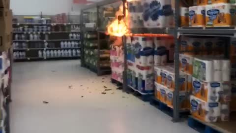 Flames Erupt in Retail Store