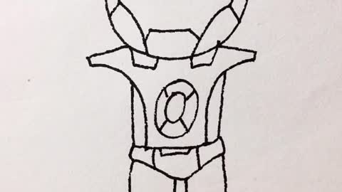 How to draw simple IRON MAN in 1 minute #drawing​ #draw​ #painting