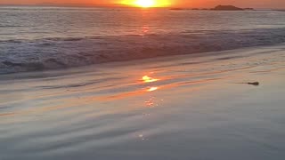 Slow motion Sunset at Laguna Beach, California