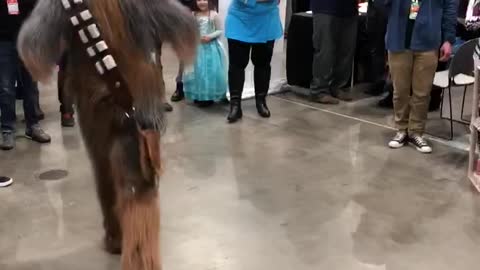 Chewbacca Breakdancing at Comic Con