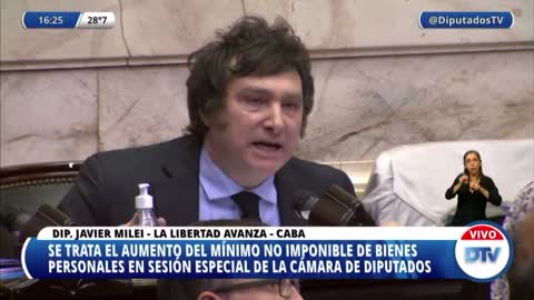 Javier milei. no mas impuestos