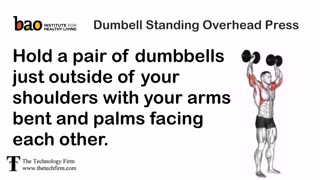 exercise Dumbell Standing Overhead Press