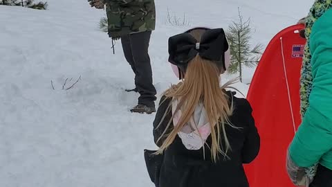 Dad vs Bug in the snow