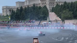 1000BHP M4s and RedBull F1 V8 car tearing up the streets of Bucharest.