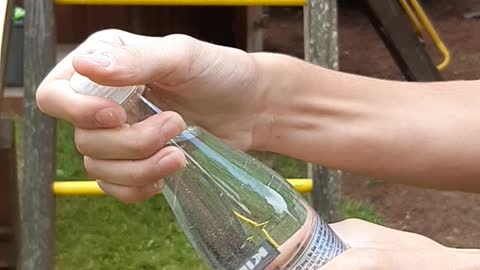 Slow Motion Sparkling Water Bottle Explosion