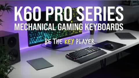 Corsair K60 RGB Pro Mechanical Gaming Keyboard CHERRY Mechanical Keyswitches Durable AluminumFrame