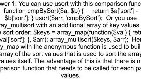 Sort 2d array by one of its columns