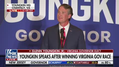 Glenn Youngkin Gives Heartfelt Acceptance Speech As Virginia's Governor-Elect