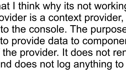 consolelog in provider not printing