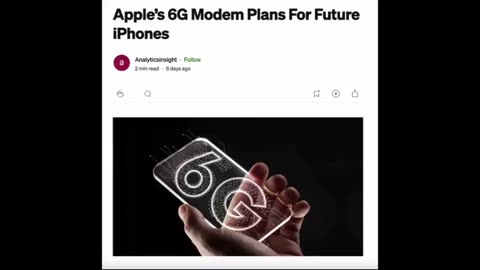 (IoB) Apple Announces 6G Modem. Next Step Towards Connecting You to the Internet of Bodies