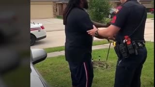 COP ARRESTS RACIAL PROFILING BLACK MAN IN HIS FRONT YARD (YOU LOOK THE SAME?)