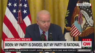 Creep Biden Whispers to the Press Repeatedly During Speech