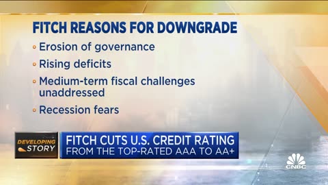 The U.S. Credit Rating Has Been Downgraded from AAA to AA+ — Fitch Cites an ‘Erosion of Governance’