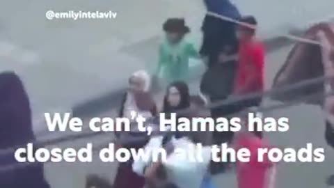"Hamas has blocked all the roads" - Palestinian father responds to child why they can't leave