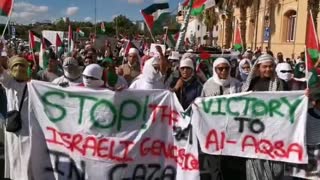 Mandla Mandela Joins the Free Palestinian March