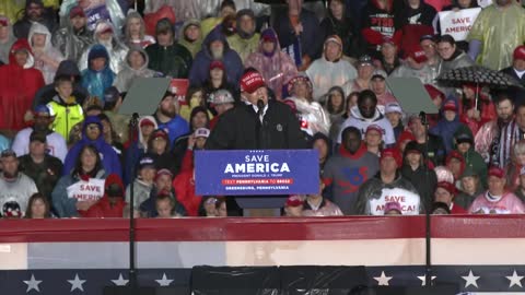Former President Trump speaks at a rally to support midterm candidates in Greensburg, Pennsylvania