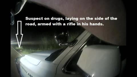 SUSPECT GRABS RIFLE, NEARLY GETS SHOT, POLK COUNTY TEXAS...