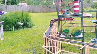 Outdoor G scale garden rail.