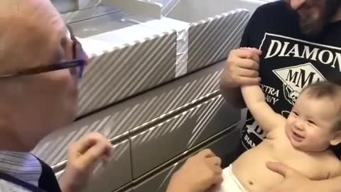 A doctor beautifully examines a child and gives him a needle without even realizing it