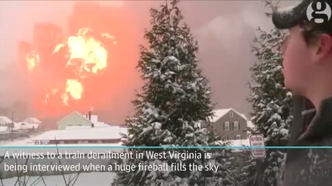 Fireball fills sky in West Virginia after oil train derails _ Guardian Wires