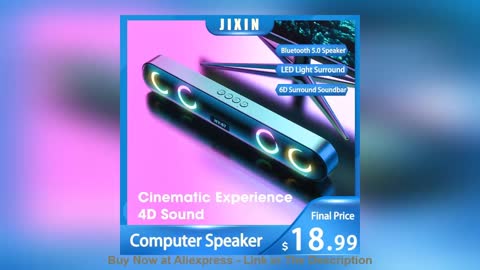 ☘️ Cool Lights Mode 4D Soundbar 5.0 Bluetooth Speakers Home Loudspeaker Box 360° Surround Stereo
