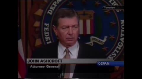 John Ashcroft & Robert Mueller Announcement Regarding the 9/11 Attacks (9-28-2001)
