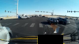 Ambulance gets t-boned in Las Vegas intersection