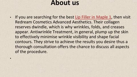 Get The Best Lip Filler in Maple 1.