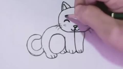 How to Turn the word "CAT" in a CAT drawing.