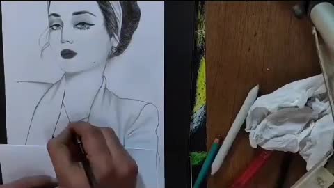 drawing a beautiful girl maryam