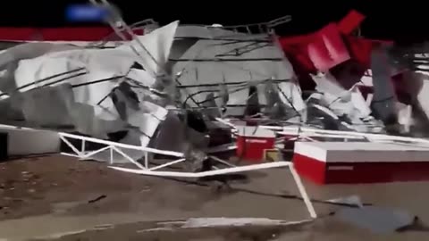 A powerful storm hit San Nicolas, Argentina