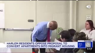 Harlem Residents upset New York City planning to house migrants to luxury building apartments