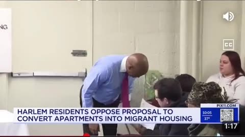 Harlem Residents upset New York City planning to house migrants to luxury building apartments