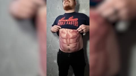 Man Tired Of Working Out Gets Realistic Six-Pack Tattooed